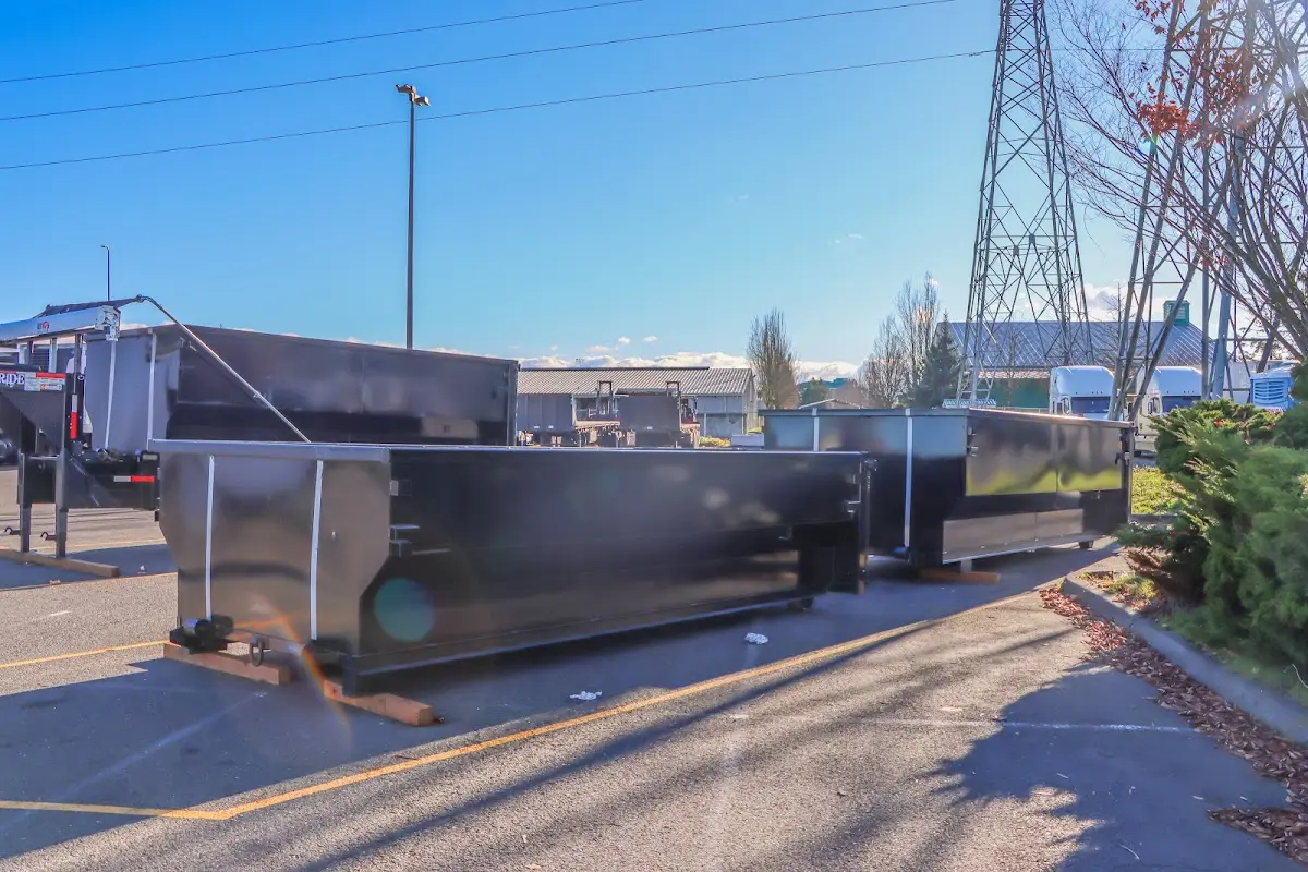 Roll-off dumpster ready for waste disposal at job site for Residential Dumpster Rental in Slidell